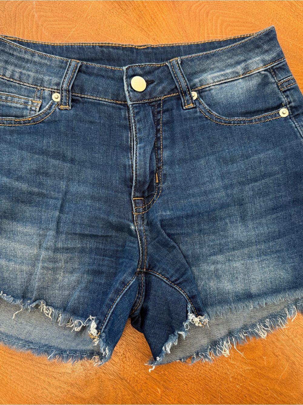 Born Primitive Dark Blue Distressed Denim Shorts